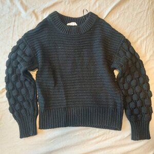 Elodie Small-Size Popcorn-Bubble sleeve Oversized Chunky-Knit Sweater